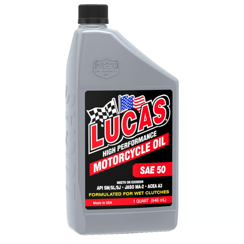 Lucas, motor oil SAE 50W.