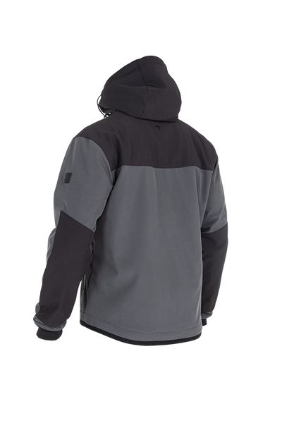 JOHN DOE HETTEJAKKE. XTM Hoodie V3 Softshell Rip Stop Grey/Black.