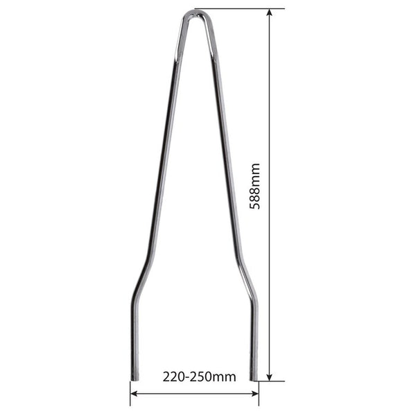 WESTLAND CUSTOMS, NEW OLD SCHOOL WIDE SISSY BAR. BLACK OR CHROME.