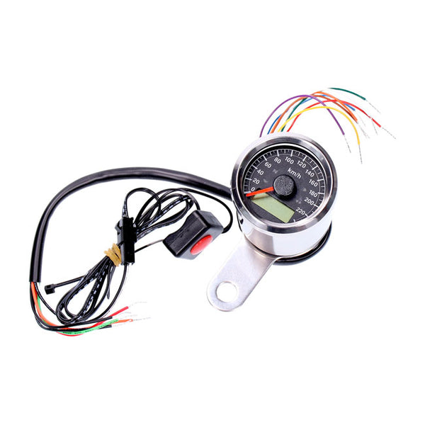 STOKER, ELECTRONIC SPEEDOMETER WITH INDICATOR LIGHTS. 48MM