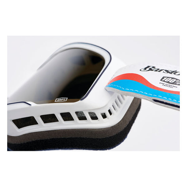 100% Barstow goggle Lucien mirror silver lens.