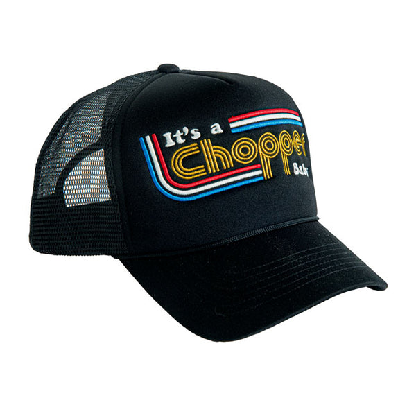13 1/2 IT'S A CHOPPER BABY TRUCKER CAP BLACK)