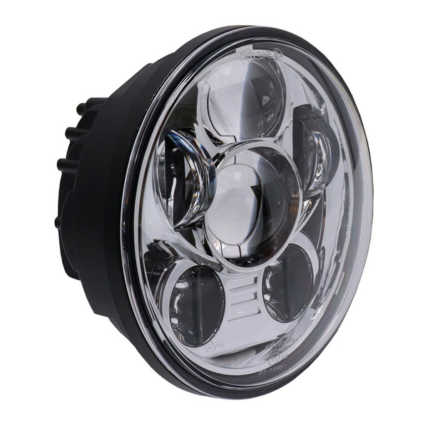 Bright, 5-3/4" LED headlamp unit. Chrome.