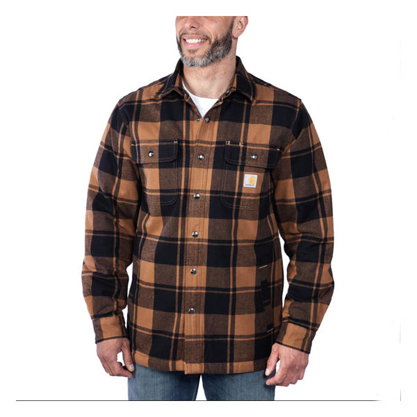 Carhartt Flannel Sherpa-Lined shirt carhartt® brown