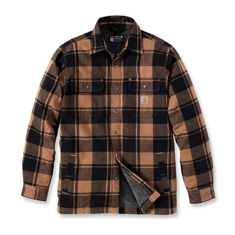 Carhartt Flannel Sherpa-Lined shirt carhartt® brown