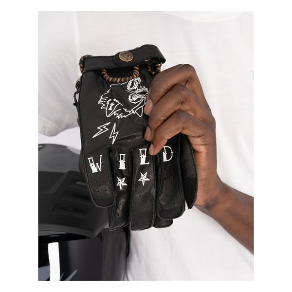 BY CITY SECOND SKIN GLOVES TATTOO BLACK