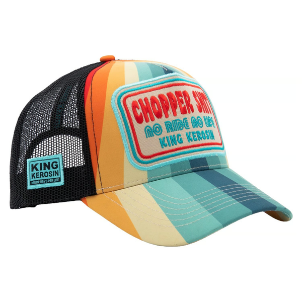 King Kerosin Chopper Shit trucker cap blue/orange