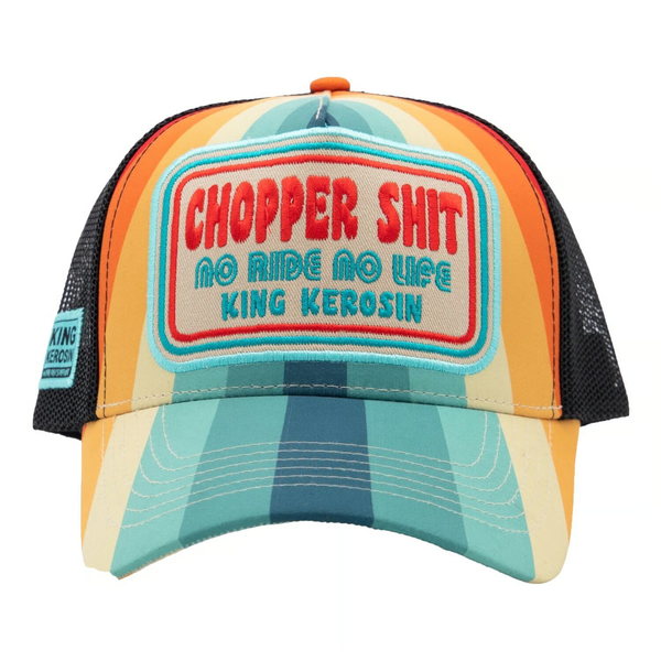 King Kerosin Chopper Shit trucker cap blue/orange