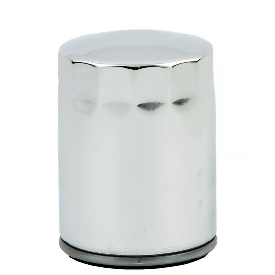MCS, spin-on oil filter for M8. Black or chrome.