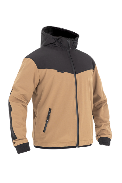 JOHN DOE HETTEJAKKE. XTM Hoodie V3 Softshell Rip Stop Desert/Black.