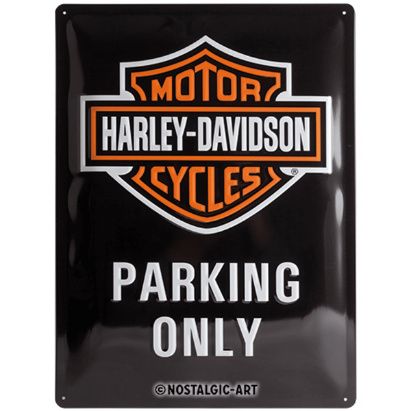 Harley-Davidson Parking Only. Skilt