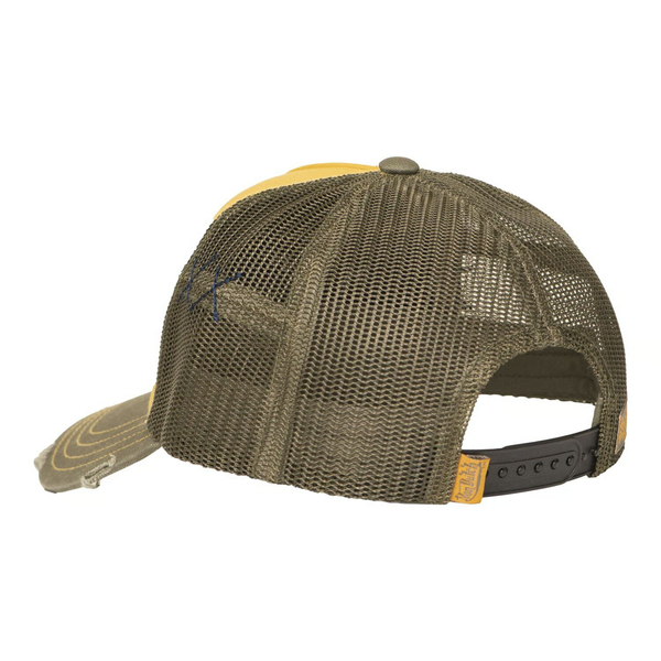Von Dutch Trucker mesh cap khaki/yellow