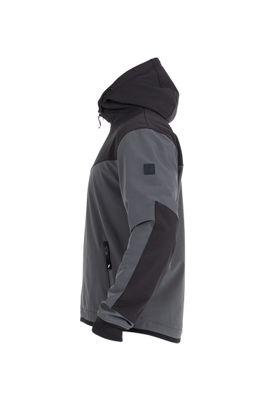 JOHN DOE HETTEJAKKE. XTM Hoodie V3 Softshell Rip Stop Grey/Black.