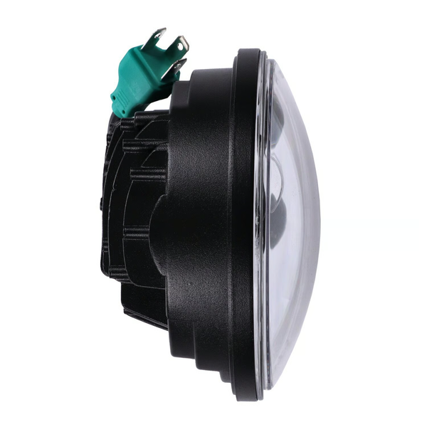 Bright, 5-3/4" LED headlamp unit. Chrome.