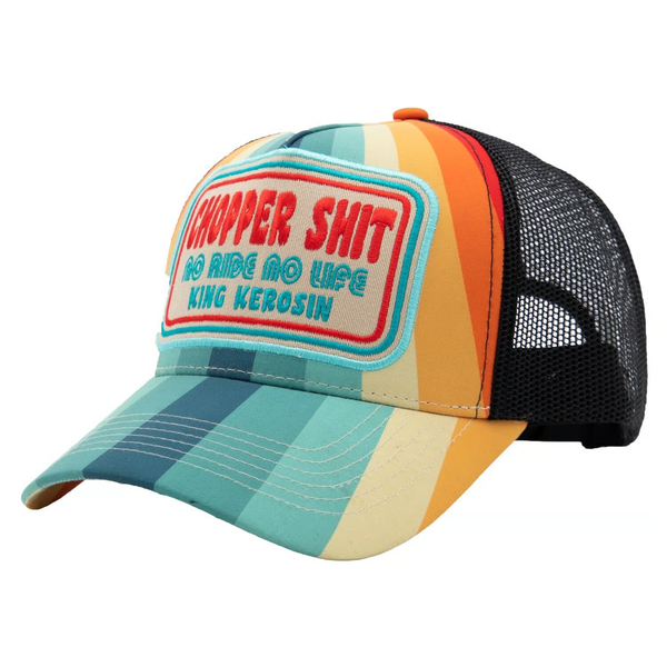 King Kerosin Chopper Shit trucker cap blue/orange