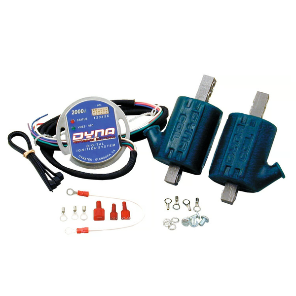 Dynatek, Dyna 2000i ignition module & 2 coil kit. 70-99 HD Big twin, 71-03 XL.