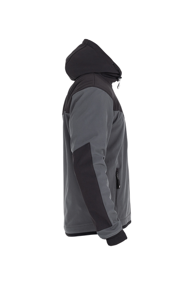 JOHN DOE HETTEJAKKE. XTM Hoodie V3 Softshell Rip Stop Grey/Black.