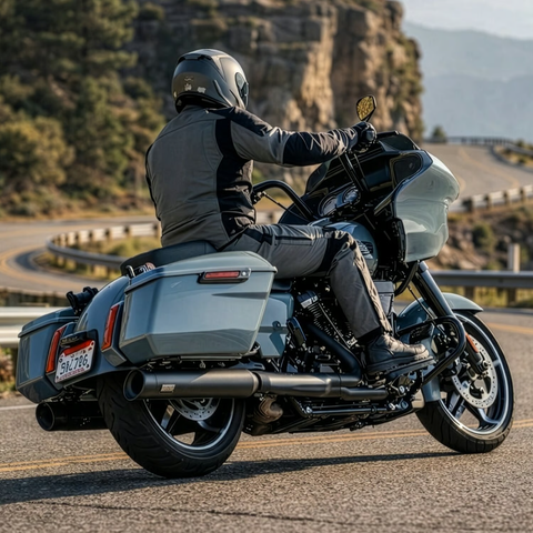 Dr. Jekill & Mr. Hyde. Track Series, 2-2 slip-on mufflers. Black. Slash Cut.