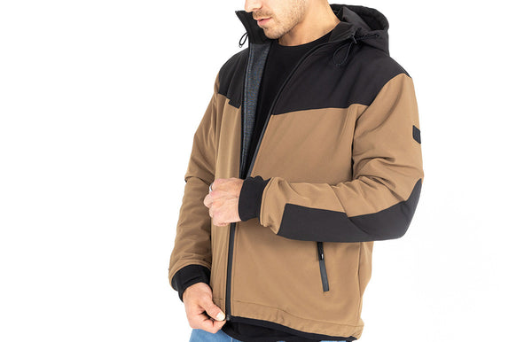 JOHN DOE HETTEJAKKE. XTM Hoodie V3 Softshell Rip Stop Desert/Black.