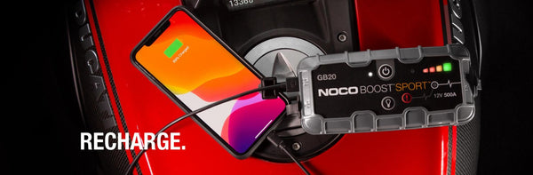 Noco Genius GB 20 Sport Boost. Jump start til 12 V batterier.