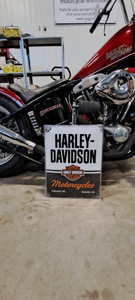 Harley Davidson Motorcycles. Skilt