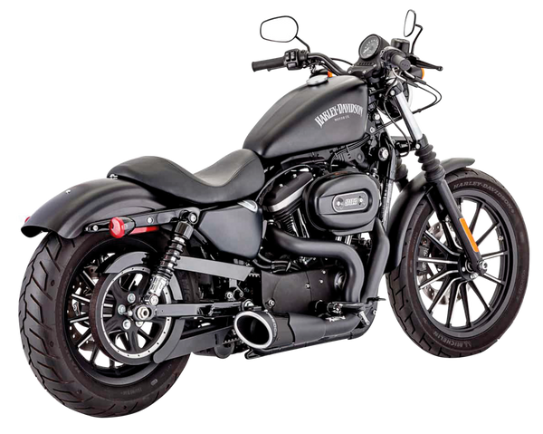 FREEDOM PERFORMANCE SHORTY 2-1. Black with sculpted Combat end cap . HD sportster 04-22.
