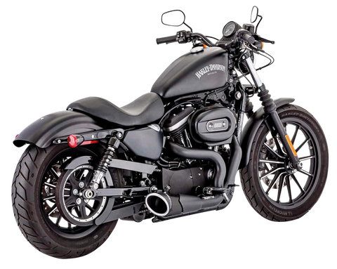FREEDOM PERFORMANCE SHORTY 2-1. Black with sculpted Combat end cap . HD sportster 04-22.