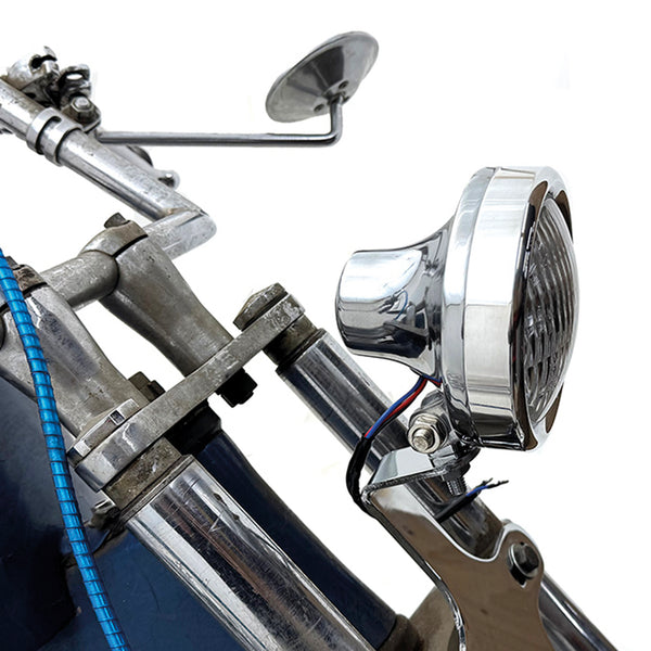 V-TWIN POLISHED ALUMINUM RETRO HEADLIGHT