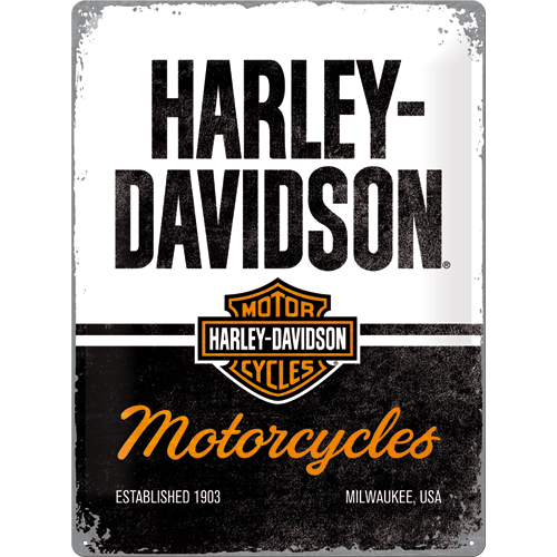 Harley Davidson Motorcycles. Skilt
