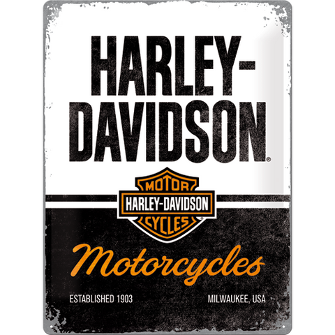 Harley Davidson Motorcycles. Skilt