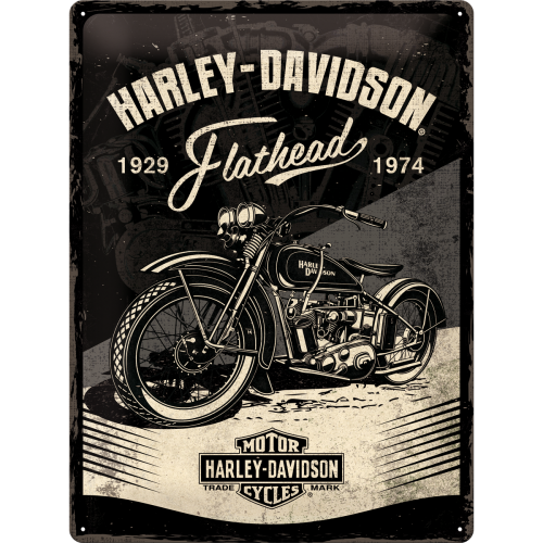 Harley-Davidson Flathead. Skilt