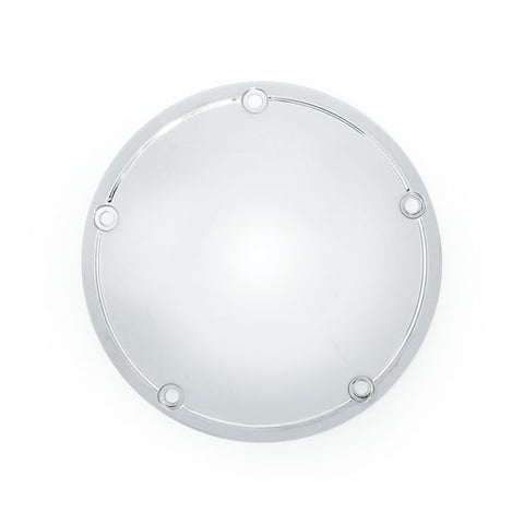 DERBY COVER, DOMED STEPPED. CHROME. 99-17 TWIN CAM.