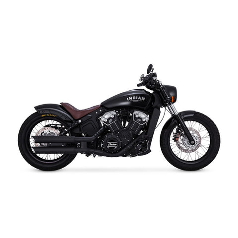 V&H "3" Twin slash slip on potter til Indian Scout 15-22. Matt sort eller krom.