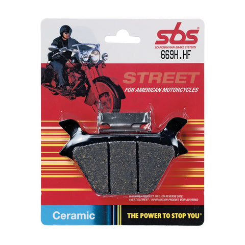 SBS BRAKE PADS STREET CERAMIC. HD Big Twin og XL 87-99. Bak.