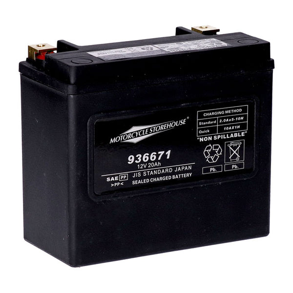 MCS Batteri. HD Softail/Dyna 97-. XL 97-03. V-Rod 07-17. Buell S1/S3/ST/M2/X!.