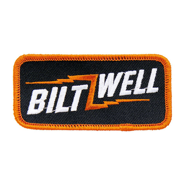 BILTWELL BOLT PATCH 3,5" BLACK/ORANGE/WHITE