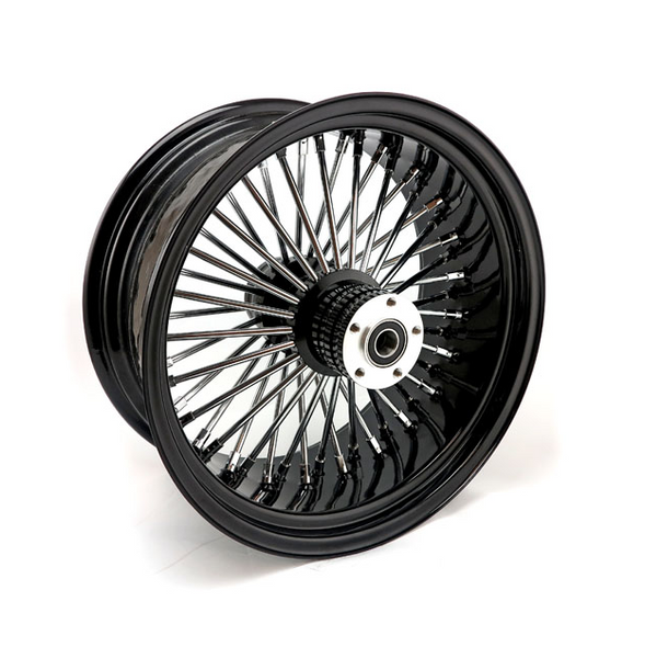 MCS RADIAL 48 FAT SPOKE REAR WHEEL 8.50 X 18. Svart eller krom.