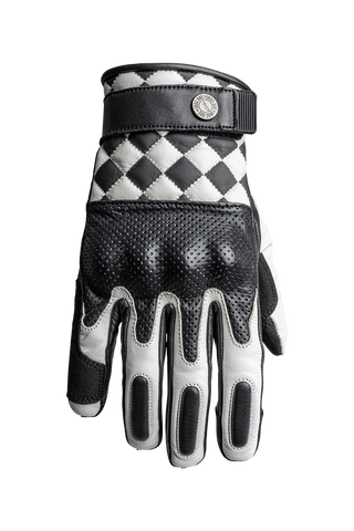 JOHN DOE TRACKER RACE GLOVES BLACK/WHITE. CE godkjente mc hansker.